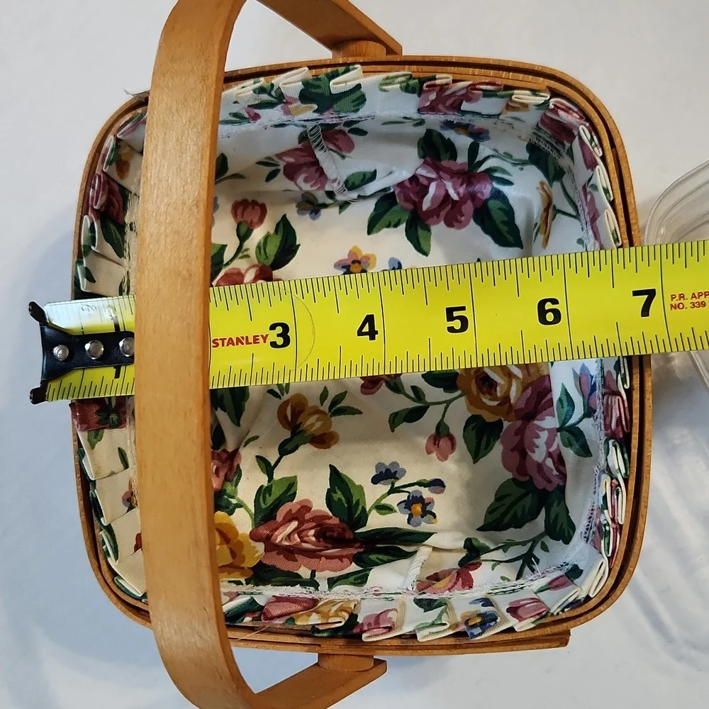 Vintage Longaberger Basket Liner and Plastic Insert 1999